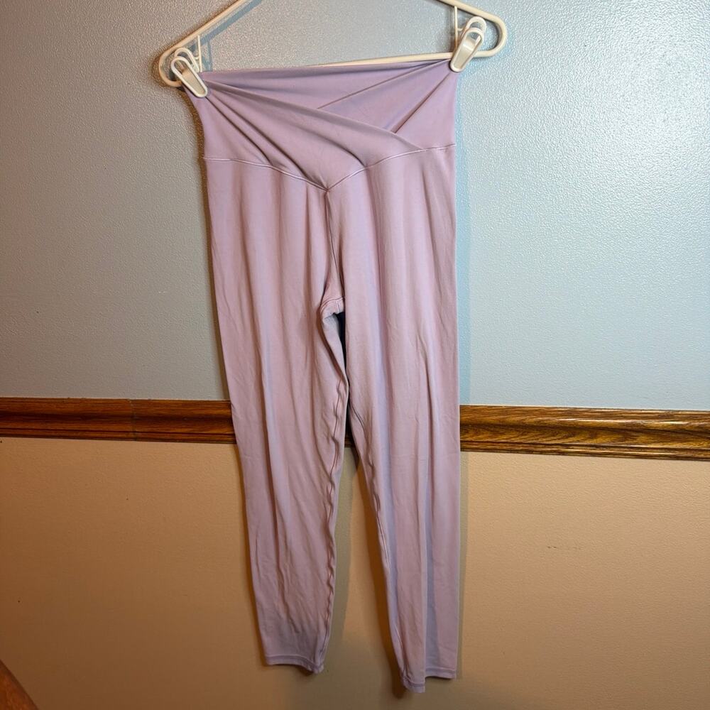 OFFLINE by Aerie Real Me High Waisted Crossover Leggings Lilac Purple Size L